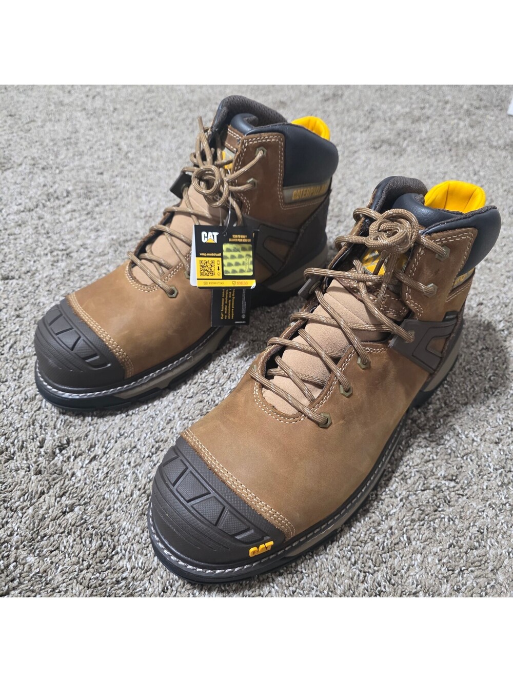 CAT Excavator Superlite P91218 Men's 12W Waterproof Composite Toe Work Boots